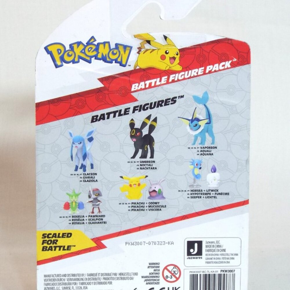 Pokémon Battle Figure Pack Lot – Pikachu, Leafeon, Cubchoo, Goomy – Sealed - Picture 6 of 8